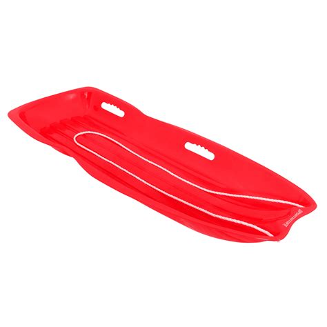 Plastic Toboggan Snow Sled | 48" 2-Person Plastic Snow Sled