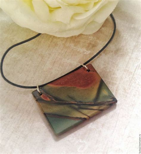 Купить Кулон "Восход солнца" - тёмно-зелёный, Кулон ручной работы ...