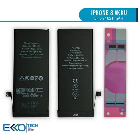 Für Original Apple iPhone 8 / 8G Akku Batterie 1821 mAh Battery 0 ...
