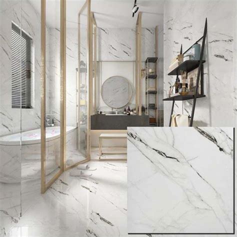 White Polished Ceramic Floor Tiles Size 600 X 600mm Model Hyh6246pa