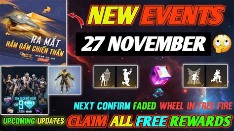 Free Fire New Event 27 November New Event Free Fire New Update Next Faded Wheel In Free