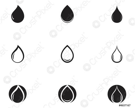 Water Drop Logo Template Vector Illustration Design Stock Vector