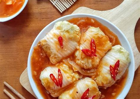 Resep Sawi Gulung Isi Tahu Telur Oleh Sandra Risma Cookpad