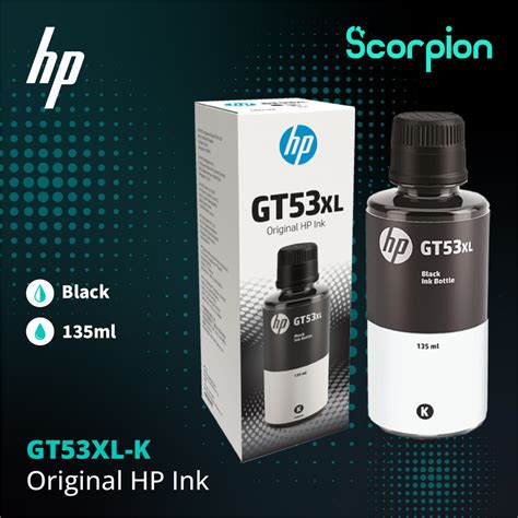 Hp Gt Xl Ml Black Original Ink Bottle Shopee Malaysia