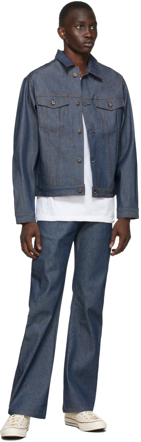 Naked Famous Denim Indigo Selvedge Denim Jacket Ssense Lookastic