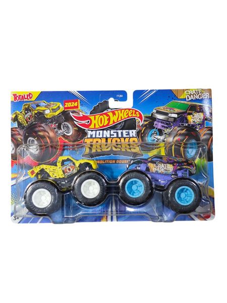 Машинка Хот Вилс монстр трак Hot Wheels Monster Trucks Totaled vs Crate Danger купить на OZON
