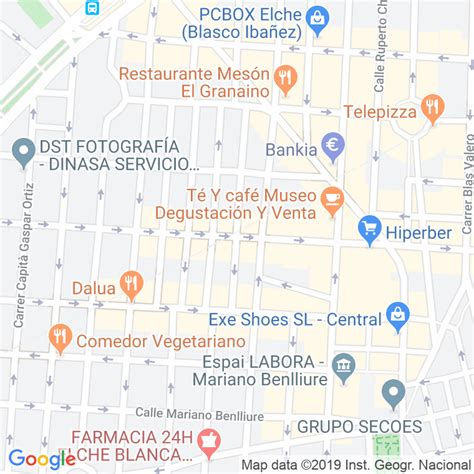 C Digo Postal Calle Calderon De La Barca En Elx Elche Codigopostalde Es