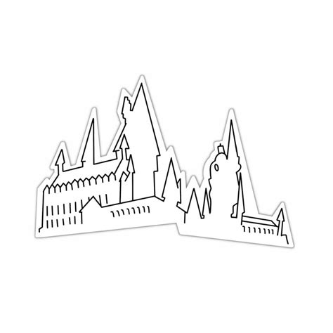 Hogwarts Castle Outline Sticker - Etsy Ireland