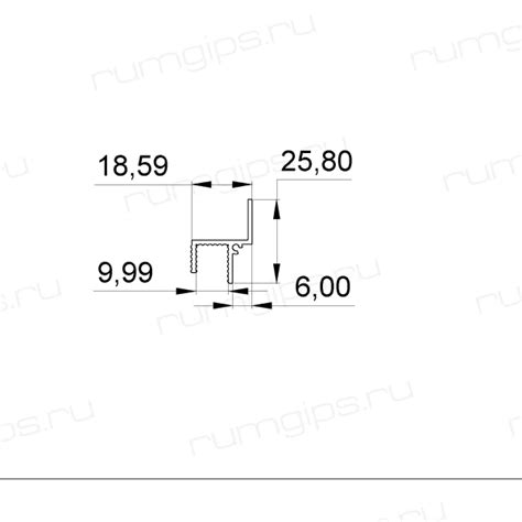 Купить Теневой профиль ТП 6 (2м)