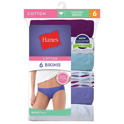 Sets Hanes Pair Almost Invisible Tagless Bikini Medium Womens Panties Underwear At