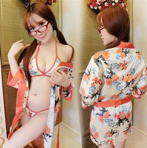 Sexy Lingerie Printed Japanese Kimono Sexy Uniform Sexy Kimono Style Sexy Lingerie Set Night