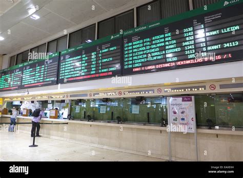 Spain Catalonia Barcelona Barcelona Sants Train Station Stock Photo Alamy