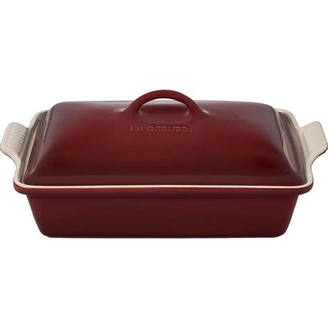 Le Creuset Stoneware Heritage Covered Rectangular Casserole 4 Qt 12