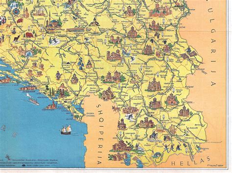 Pictorial Map of Yugoslavia Old Yugoslavia Map Yugoslavia - Etsy ...