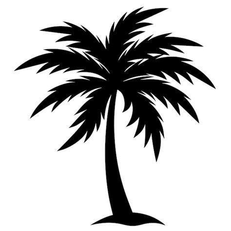 One Palm Tree Silhouette Vector Illustration Premium AI Generated Vector