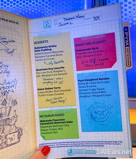 2022 Dcl Disney Wish Worlds Of Marvel Dessert Menu 1 Allearsnet