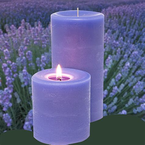 Lavender Fields Scented Pillar Candles Etsy