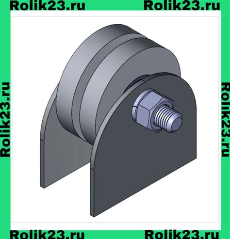 Ролик для ворот металлический d 65mm под полосу на пластинах - купить с ...