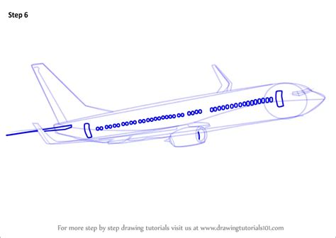 Learn How to Draw a Boeing 737 (Airplanes) Step by Step : Drawing Tutorials