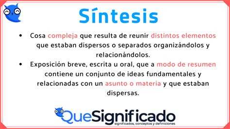 Significado De La Síntesis Ejemplo Y Guía