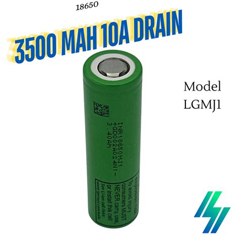 LG MJ1 | 18650 Lithium Ion Battery Cell 3500mah — Rechargeable Power Energy