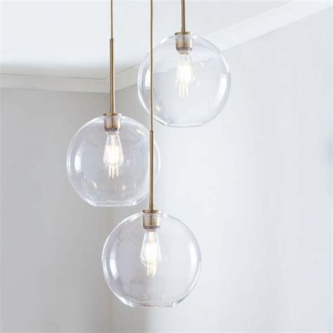 Sculptural Glass Globe Light Chandelier Medium West Elm Canada