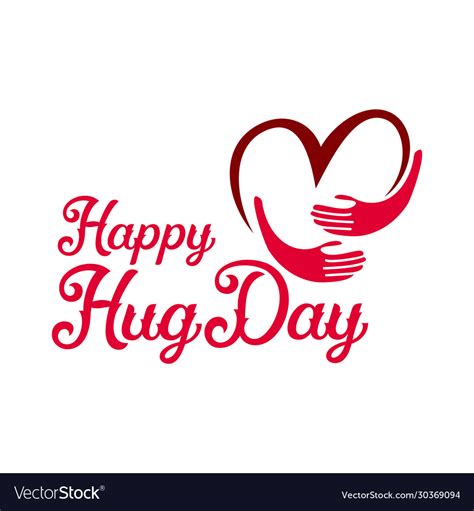 Happy national hug day suitable Royalty Free Vector Image