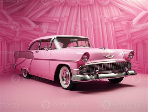 Classic car pink wallpaper generative ai 27212812 Stock Photo at Vecteezy