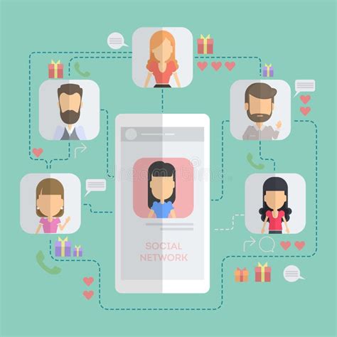 social networking concept stock vector illustration  connection