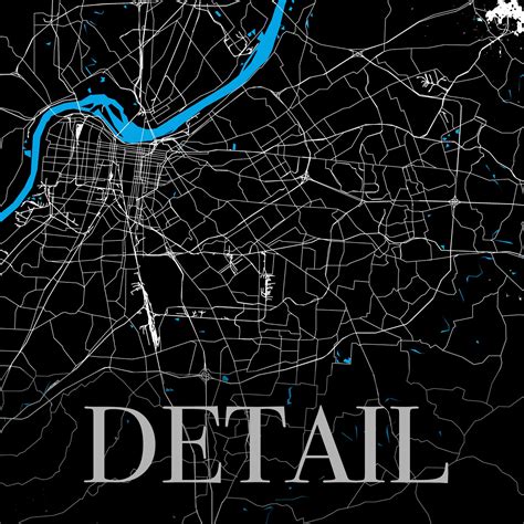 Louisville Map, Minimalist Map, Louisville Digital Download, Louisville