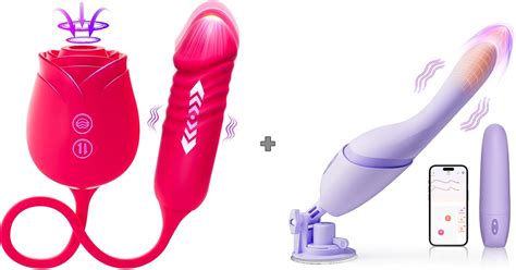 Amazon Mooligirl Rose Sex Toy Sex Machine Thrusting Vibrator For Women Pcs Health