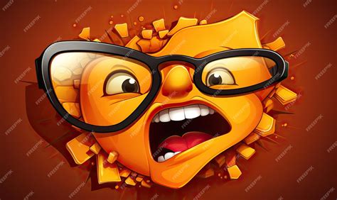 Premium AI Image | Cartoon smiley with glasses announces discounts ...