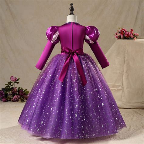 Toddler Girl Pageant Birthday Party Dress Purple Sequin Puffy Princess