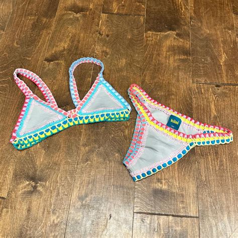 Crochet Kiini Bikini Tags Are Xs S But Is Stretched Depop