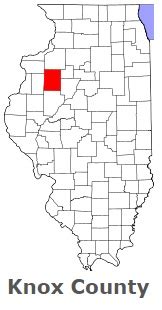 knox county   map  illinois  cities roads borders
