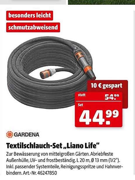 Gardena Textilschlauch Set Liano Life Angebot Bei Hagebaumarkt