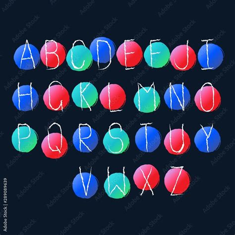 modern circle font alphabet handwritten font letters hand lettering