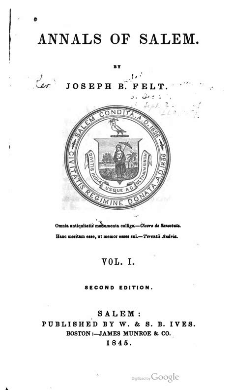 DIGITAL BOOKS — Salem Historical Society