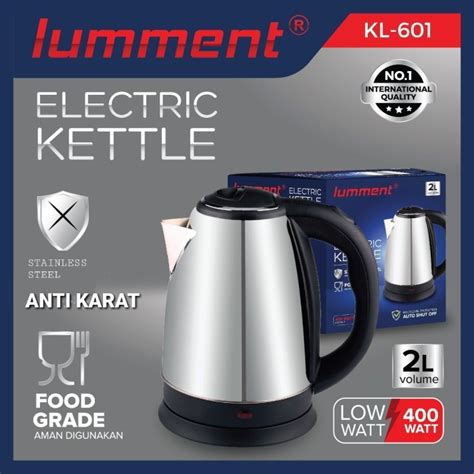 Jual Ceret Kettle Teko Listrik Lumment KL 601 SNI Stainless Anti