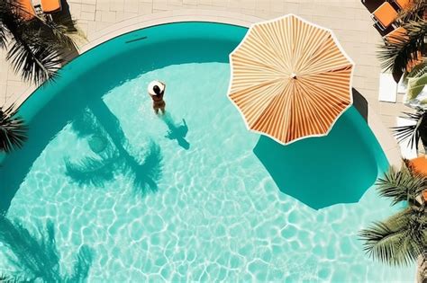 Temptation Tropicale Bikini Babe Baisée Au Soleil Au Bord De La Piscine Dans Une Oasis D été