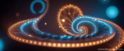 Vibrant Spiral Fractals Stable Diffusion Online
