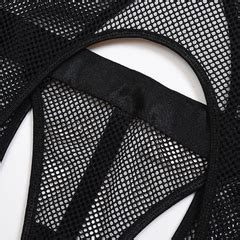 Conjunto de Lingerie Malha Vazado Conjunto Erótica Roupa Sexy Abigail