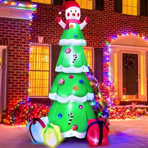 8 Ft Christmas Inflatables Outdoor Decorations Inflatables Tree With