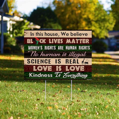 In This House We Believe Yard Sign Personalized Yard Sign Etsy