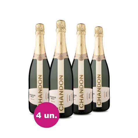 Kit Espumante Chandon Réserve Brut 4 Garrafas Submarino