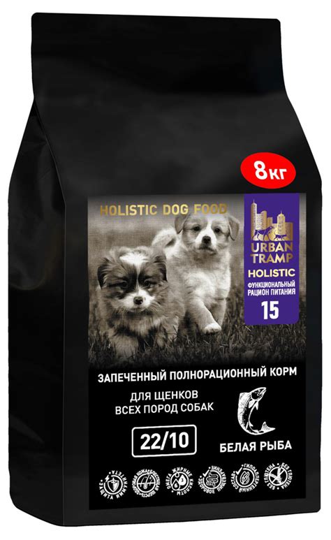 Запеченный гипоаллергенный корм HOLISTIC класса с белой рыбой для ...