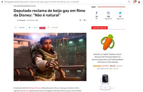 Temquote Deputado reclama de beijo gay em filme da Disney Não é