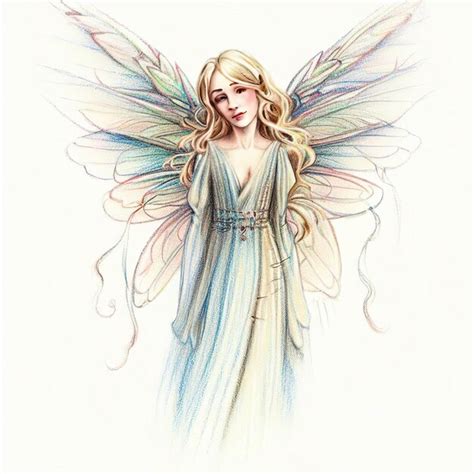 Premium AI Image | A drawing of a fairy with the word angel on it