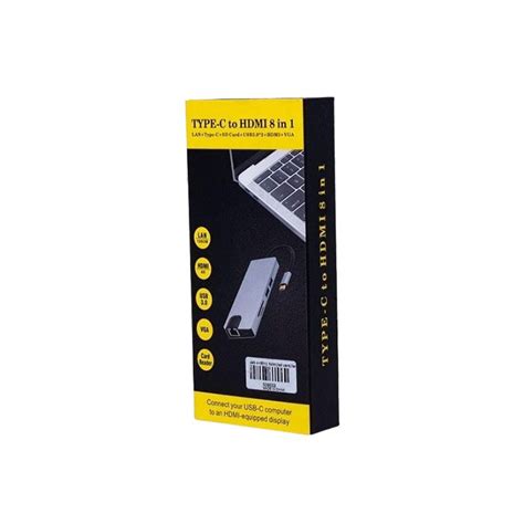 Type C To Multiport Adapter 8 in 1 - Multitech Computers Lebanon