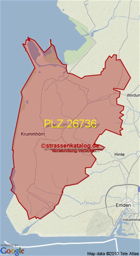 Postleitzahlgebiet 26736 PLZ